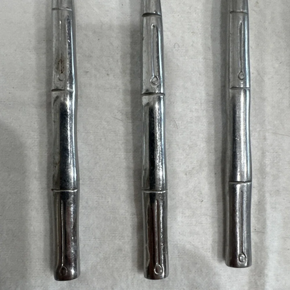 (5) Dinner Forks Benihana Stainless Flatware Bamboo Handles 7